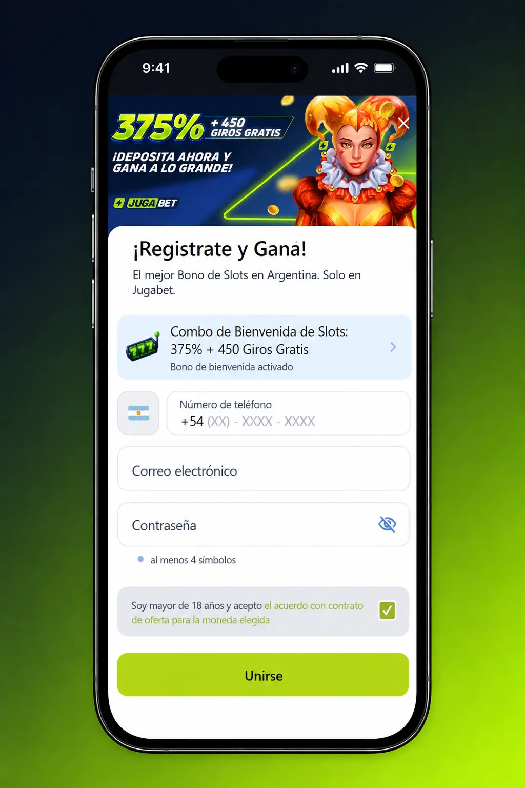 Pasos para activar el código promocional en la app de Jugabet desde tu celular con iOS o Android