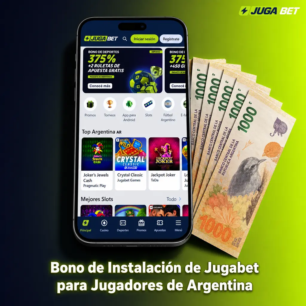 Bono de bienvenida de Jugabet para jugadores de Argentina: 275% en depósito deportivo o de casino más freebets y giros gratis.