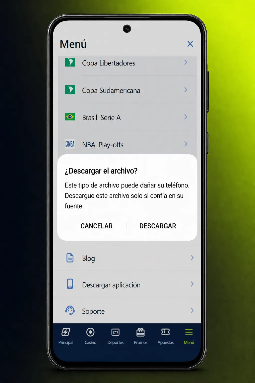 Pasos para descargar e instalar el APK de Jugabet en Android: habilitá fuentes desconocidas y ejecutá el instalador.