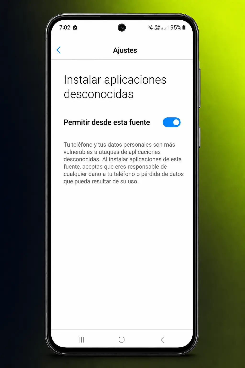 Pasos para descargar e instalar el APK de Jugabet en Android: habilitar fuentes desconocidas e instalar la app.