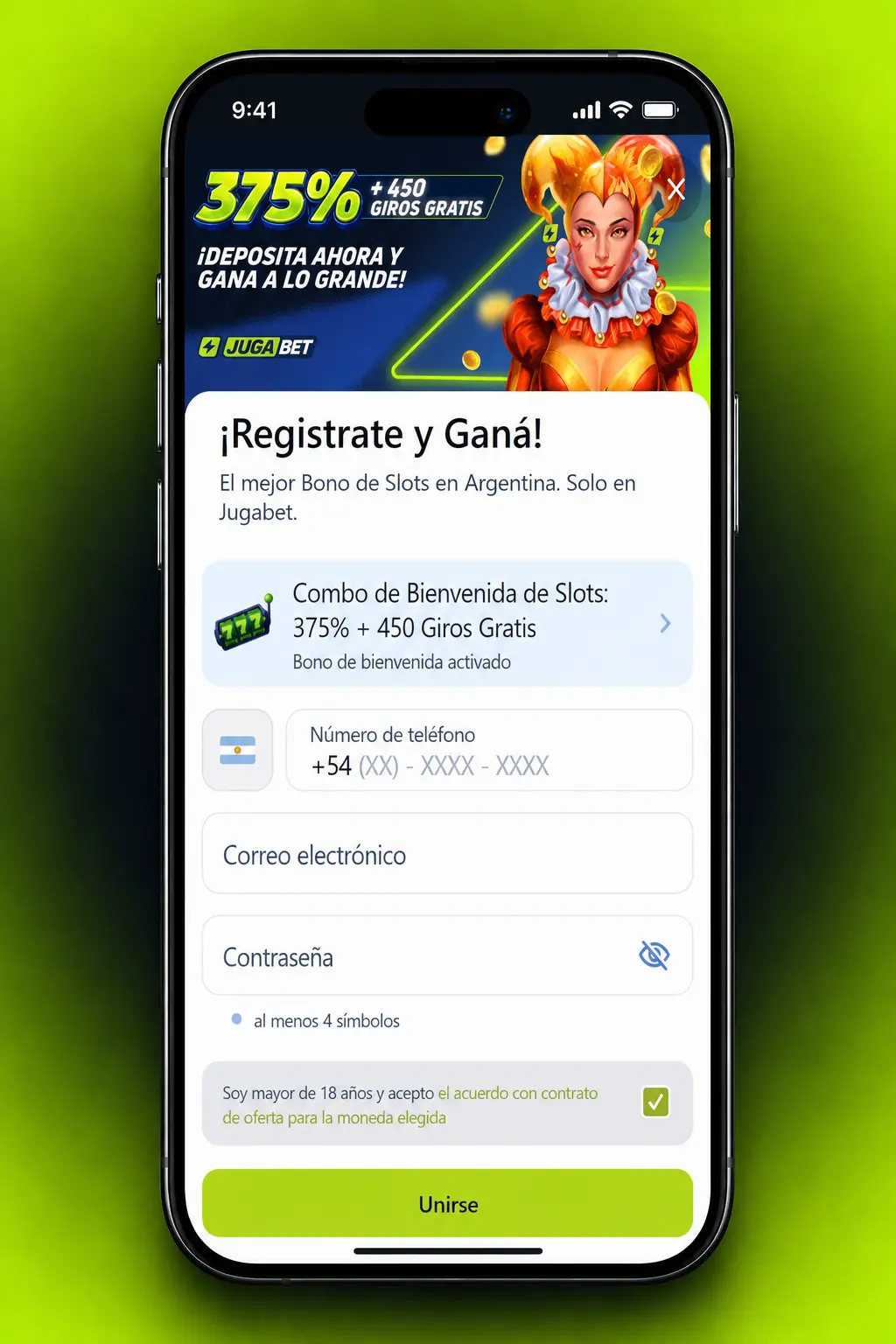 Pasos para activar y usar los bonos de Jugabet en Argentina: registro, depósito y carga del código promocional.