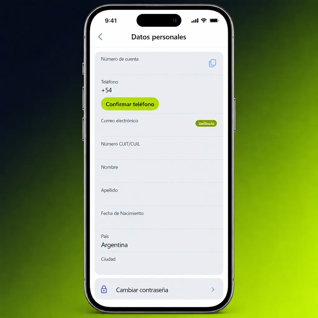 Pasos para verificar tu cuenta en Jugabet: subí DNI, comprobante de domicilio y medio de pago desde tu perfil.