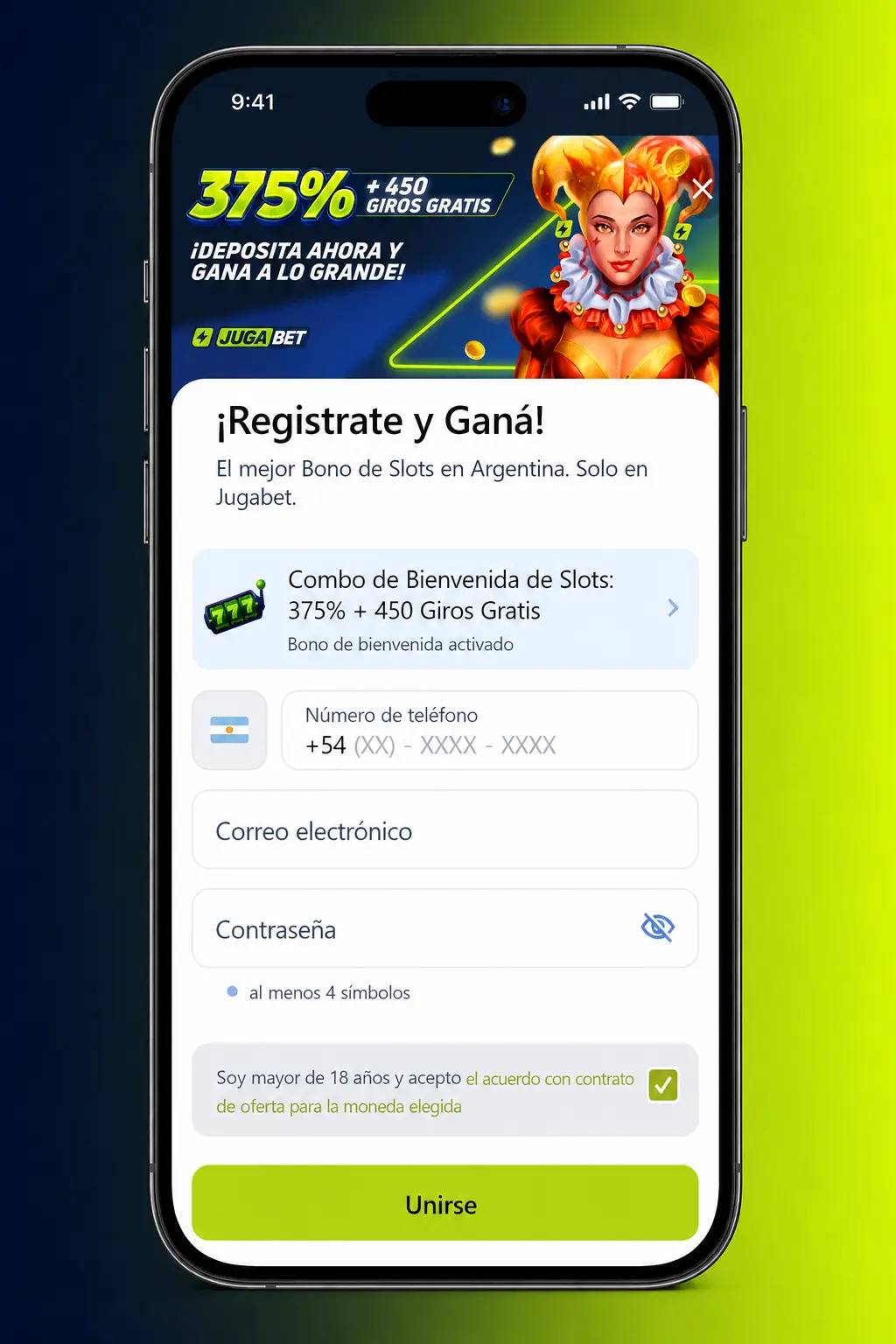 Registrate, cargá saldo y elegí tu deporte favorito para armar tu cupón de apuestas paso a paso.