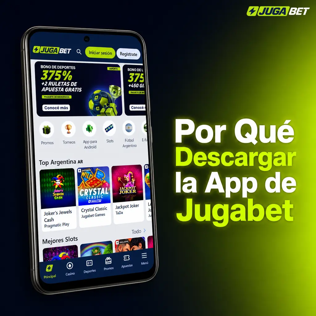 App de Jugabet: carga rápida, notificaciones en vivo, acceso por huella y depósitos instantáneos desde el celular.