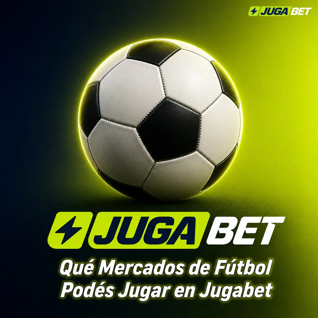 Mercados de fútbol disponibles en Jugabet: 1X2, Over/Under, BTTS, hándicap, resultado exacto y goleador.